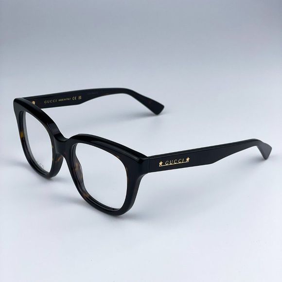 Gucci GG1173O 002 Eyeglasses Dark Havana Square Women - Picture 4 of 12